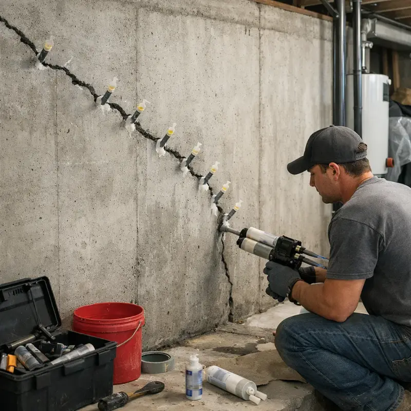 Basement Wall Crack Repair Lairdsville